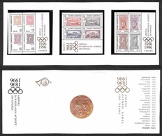 EUROPA - GRECIA - 1996 - 100 Anni Olimpiadi (Block 13/15) - Tre Foglietti In Libretto Speciale - Gomma Integra - Other & Unclassified