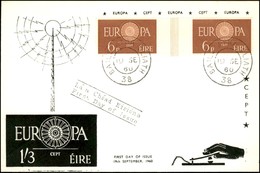 EUROPA - IRLANDA - Europa Cept (146) Coppia Con Interspazio - FDC - Baile Atha Cliath 19.9.60 - Andere & Zonder Classificatie