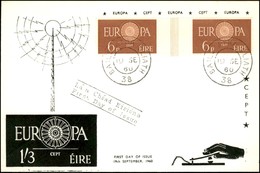 EUROPA - IRLANDA - Europa Cept (146) Coppia Con Interspazio - FDC - Baile Atha Cliath 19.9.60 - Autres & Non Classés