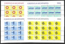 EUROPA - LIECHTENSTEIN - 1966 - Protezione Della Natura (460/463) - Serie Completa In Minifogli Da 20 - Gomma Integra - Sonstige & Ohne Zuordnung