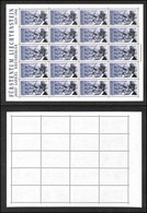 EUROPA - LIECHTENSTEIN - 1989 - 2,90 Franchi “Josef Rheinberg” (963) - Minifoglio Di 20 Valori - Gomma Integra - Autres & Non Classés