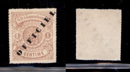 EUROPA - LUSSEMBURGO - 1875 - Servizi - 1 Cent Stemma Soprastampato Officiel (1II) - Nuovo Senza Gomma - Andere & Zonder Classificatie