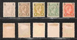 EUROPA - LUSSEMBURGO - Servizi - 1895 - Soprastampati S.P. (57/61) - Serie Completa - Gomma Originale (40) - Other & Unclassified