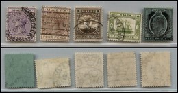 EUROPA - MALTA - 1885/1904 - 5 Francobolli Diversi (8/9 + 30/32) - Molto Belli (35+) - Autres & Non Classés