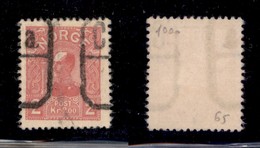 EUROPA - NORVEGIA - 1907 - 2 Krone Haakon VII (69) - Usato (110) - Other & Unclassified