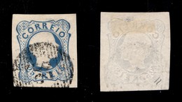 EUROPA - PORTOGALLO - 1855 - 25 Reis (6) Usato - Punto Chiaro - Other & Unclassified