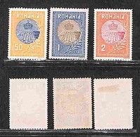 EUROPA - ROMANIA - 1913 - Silistra (234/236) - I Tre Alti Valori Della Serie - Gomma Originale (100) - Other & Unclassified