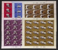 EUROPA - RUSSIA - 1977 - Olimpiadi Mosca III Pentatlon Moderno (4642/4646) - Serie Completa In Minifogli Di 20 - Gomma I - Otros & Sin Clasificación