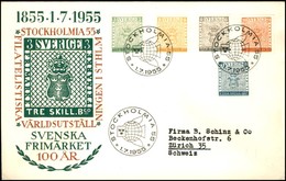 EUROPA - SVEZIA - Francobolli Svedesi (406/410) - FDC - Stoccolma 1.7.55 - Otros & Sin Clasificación