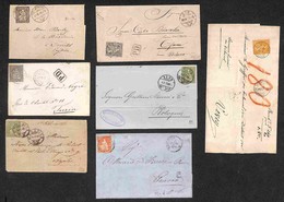 EUROPA - SVIZZERA - 1864/1881 - Sette Lettere Con Affrancature Del Periodo - Da Esaminare - Sonstige & Ohne Zuordnung