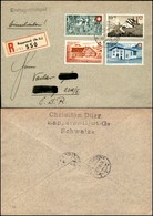 EUROPA - SVIZZERA - Pro Patria 1945 (471/474) - Serie Completa Su Busta FDC Raccomandata Da Rappperswil A Praga Del 15.6 - Other & Unclassified