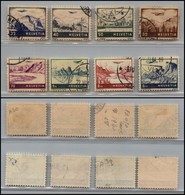 EUROPA - SVIZZERA - 1941 - Posta Aerea - Vedute E Aereo In Volo (Unif. A27/A34) - Serie Completa Di 8 Valori - Usati (30 - Andere & Zonder Classificatie