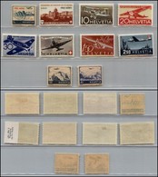 EUROPA - SVIZZERA - 1941/1948 - Posta Aerea - Le Emissioni Del Periodo (Unif. A34/A43) - 10 Valori - Nuovi Con Gomma (14 - Other & Unclassified