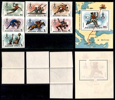 EUROPA - UNGHERIA - 1980 - Olimpiadi Mosca (3433B/3439B + Block 142A) - Serie Completa Non Dentellata + Foglietto - Gomm - Other & Unclassified