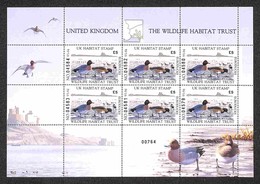 EUROPA - UNITED KINGDOM - 1993/94 - Minifoglio “The Wildlife Habitat Trust” European Wigeon - Gomma Integra - Other & Unclassified