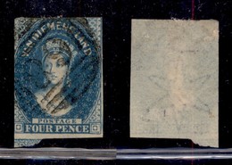 OLTREMARE - AUSTRALIA - Tasmania/Van Diemensland - 1855 - 4 Pence Vittoria (5) - Usato - Autres & Non Classés