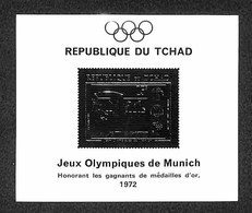 OLTREMARE - CIAD - 1971 - Foglietto 25 Franchi Foglia D’oro Vincitori Medaglie Olimpiadi Monaco (Block 25) - Gomma Integ - Autres & Non Classés