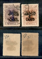 OLTREMARE - IRAN - 1905 - Soprastampati (218 + 220) - 2 Valori Usati - Andere & Zonder Classificatie