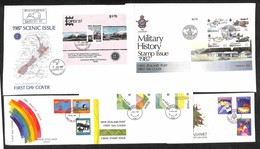 OLTREMARE - NUOVA CALEDONIA - 1987 - 5 FDC Emessi Nell’anno (Block 10 + 13 + 1000/1009) - Sonstige & Ohne Zuordnung