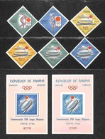 OLTREMARE - PANAMA - 1964 - Olimpiadi Tokyo I (714/719 + Block 17/18) - Serie Completa + Foglietti - Gomma Integra (50) - Other & Unclassified