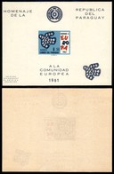 OLTREMARE - PARAGUAY - 1961 - Foglietto Europa (block 17) - Non Dentellato - Gomma Integra - Autres & Non Classés