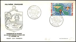 OLTREMARE - POLINESIA FRANCESE - 1964 - 16 Fr Ralliement A La France Libre (37) - FDC 10.7.64 - Other & Unclassified