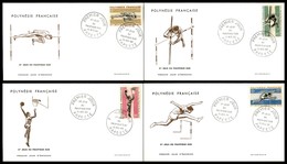 OLTREMARE - POLINESIA FRANCESE - 1966 - UU Giochi Del Sud Pacifico (63/66) - 4FDC 15.12.66 - Andere & Zonder Classificatie