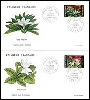 OLTREMARE - POLINESIA FRANCESE - 1969 - Fiori (90/91) - 2 FDC 27.3.69 - Sonstige & Ohne Zuordnung