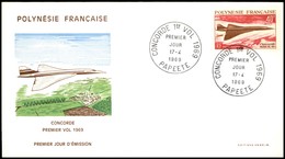 OLTREMARE - POLINESIA FRANCESE - 1969 - 40 Fr Concorde (92) - FDC 17.4.69 - Sonstige & Ohne Zuordnung