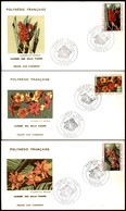 OLTREMARE - POLINESIA FRANCESE - 1971 - Mille Fiori (133/135) - Serie Completa - 3 FDC 27.8.71 - Andere & Zonder Classificatie