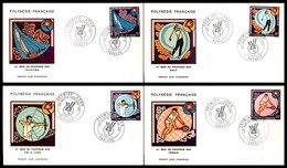 OLTREMARE - POLINESIA FRANCESE - 1971 - IV Giochi Del Pacifico Del Sud (136/139) - Serie Completa - 4 FDC 8.9.71 - Andere & Zonder Classificatie