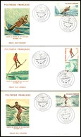 OLTREMARE - POLINESIA FRANCESE - 1971 - Sci Nautico (140/142) - Serie Completa - 3 FDC 11.10.71 - Sonstige & Ohne Zuordnung