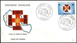 OLTREMARE - POLINESIA FRANCESE - 1971 - 28 Fr II Rallye Scout (150) - FDC 18.12.71 - Sonstige & Ohne Zuordnung