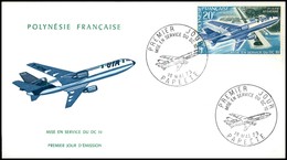 OLTREMARE - POLINESIA FRANCESE - 1973 - 20 Fr DC10 (166) - FDC 18.5.73 - Otros & Sin Clasificación