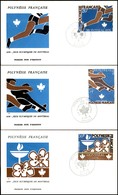 OLTREMARE - POLINESIA FRANCESE - 1976 - Olimpiadi Montreal (219/221) - Serie Completa - 3 FDC 19.7.76 - Other & Unclassified