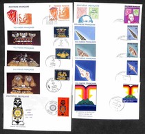 OLTREMARE - POLINESIA FRANCESE - 1979 - 10 FDC Emessi Nell’anno (286/295) - Andere & Zonder Classificatie