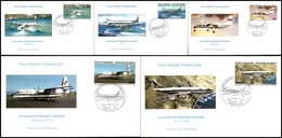 OLTREMARE - POLINESIA FRANCESE - 1979 - Aerei (296/300) - Serie Completa - 5 FDC 19.12.79 - Other & Unclassified