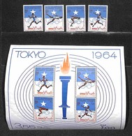 OLTREMARE - SOMALIA - 1964 - Olimpiadi Tokyo (60/63 + Block 1) - Serie Completa + Foglietto - Gomma Integra (55) - Other & Unclassified