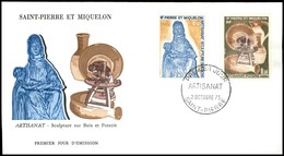 OLTREMARE - ST. PIERRE ET MIQUELON - 1975 - Artigianato (508/509) - Serie Completa Su FDC 20.10.75 - Andere & Zonder Classificatie