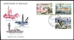 OLTREMARE - ST. PIERRE ET MIQUELON - 1975 - Fari (510/512) - Serie Completa Su FDC 21.10.75 - Sonstige & Ohne Zuordnung