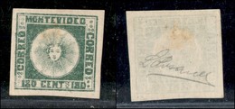 OLTREMARE - URUGUAY - 1858 - 180 Cent Montevideo (6 - Carta Sottile) - Gomma Originale - Other & Unclassified