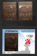 OLTREMARE -  YEMEN  - 1969 - 24 Bogasch Foglia D’oro Olimpiadi Messico (914 A+B + Block 181) - Dentellato E Non + Foglie - Sonstige & Ohne Zuordnung