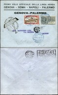 POSTA AEREA - AEROGRAMMI - PRIMI VOLI - ITALIA - 1926 (13 Aprile) - Genova Palermo - Aerogramma Del Volo - Other & Unclassified