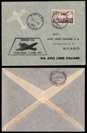 POSTA AEREA - AEROGRAMMI - PRIMI VOLI - FRANCIA - 1937 (7 Aprile) - Parigi Torino - Aerogramma Per Milano - Timbro Speci - Autres & Non Classés