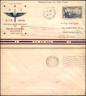 POSTA AEREA - AEROGRAMMI - PRIMI VOLI - FRANCIA - 1939 (27 Maggio) - Marsiglia New York - Aerogramma Per Il Volo Francia - Other & Unclassified