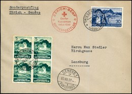 POSTA AEREA - AEROGRAMMI - PRIMI VOLI - LIECHTENSTEIN - 1939 (30 Agosto) - Zurigo Ginevra - Aerogramma Dal Liechtenstein - Autres & Non Classés