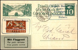 POSTA AEREA - AEROGRAMMI - PRIMI VOLI - SVIZZERA - 1925 (10 Maggio) - Basel Zurich - Aerogramma Per Chiasso - Sonstige & Ohne Zuordnung