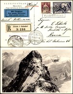 POSTA AEREA - AEROGRAMMI - PRIMI VOLI - SVIZZERA - 1927 (22 Agosto) - Zurich Flugmeeting + Zurigo Bellinzona - Cartolina - Andere & Zonder Classificatie