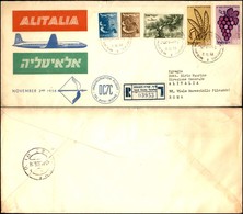 POSTA AEREA - AEROGRAMMI - PRIMI VOLI - ISRAELE - 1958 (2 Novembre) - Tel Aviv Roma - Aerogramma Raccomandato Del Volo - Other & Unclassified