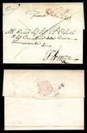 PREFILATELICHE - PP Arezzo (in Rosso) - 1838 - Involucro Di Lettera Per Firenze - Autres & Non Classés